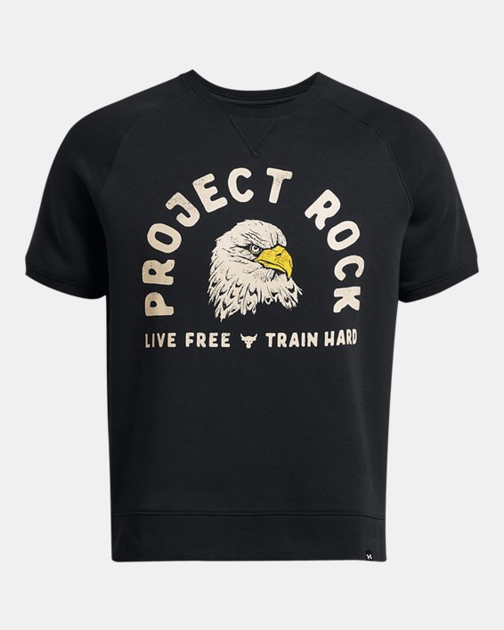 Men's Project Rock Eagle Graphic Short Sleeve Crew in Black image number 3